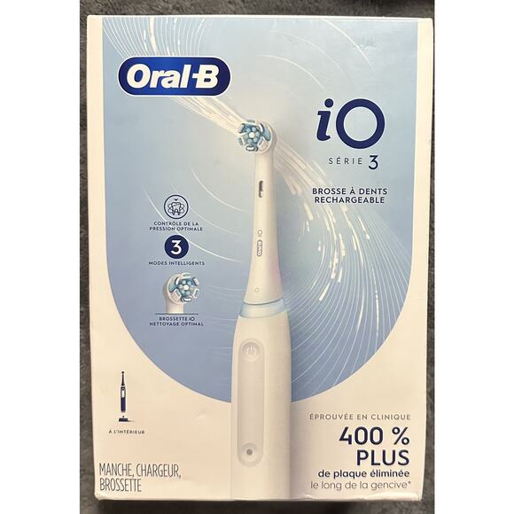 Oral-B iO Series 3 Rechargeable Electric Toothbrush White New Sealed - Picture 4 of 6